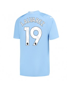 Billige Manchester City Julian Alvarez #19 Hjemmedrakt 2023-24 Kortermet